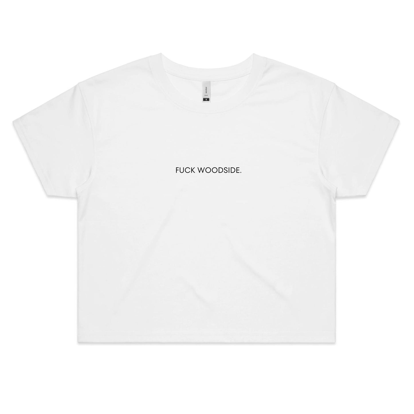 Fuck Woodside crop tee