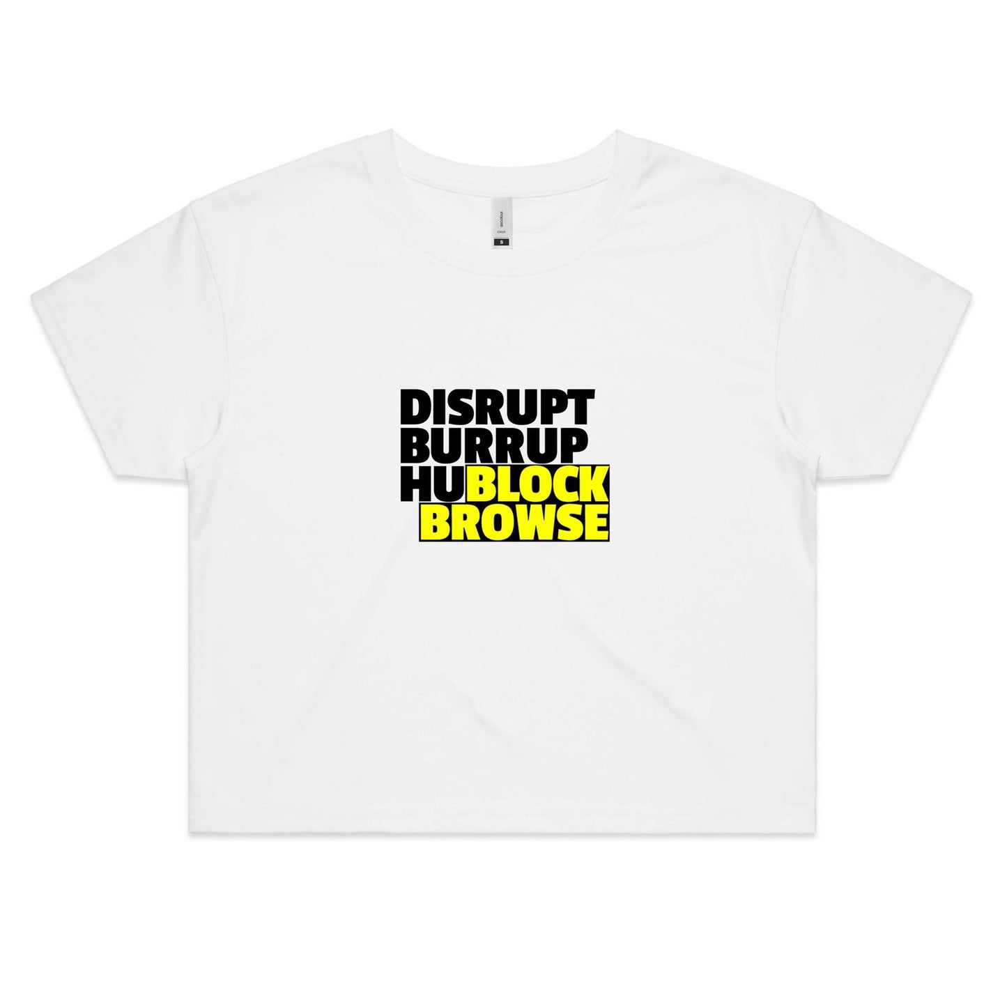 DBH Block Browse crop tee