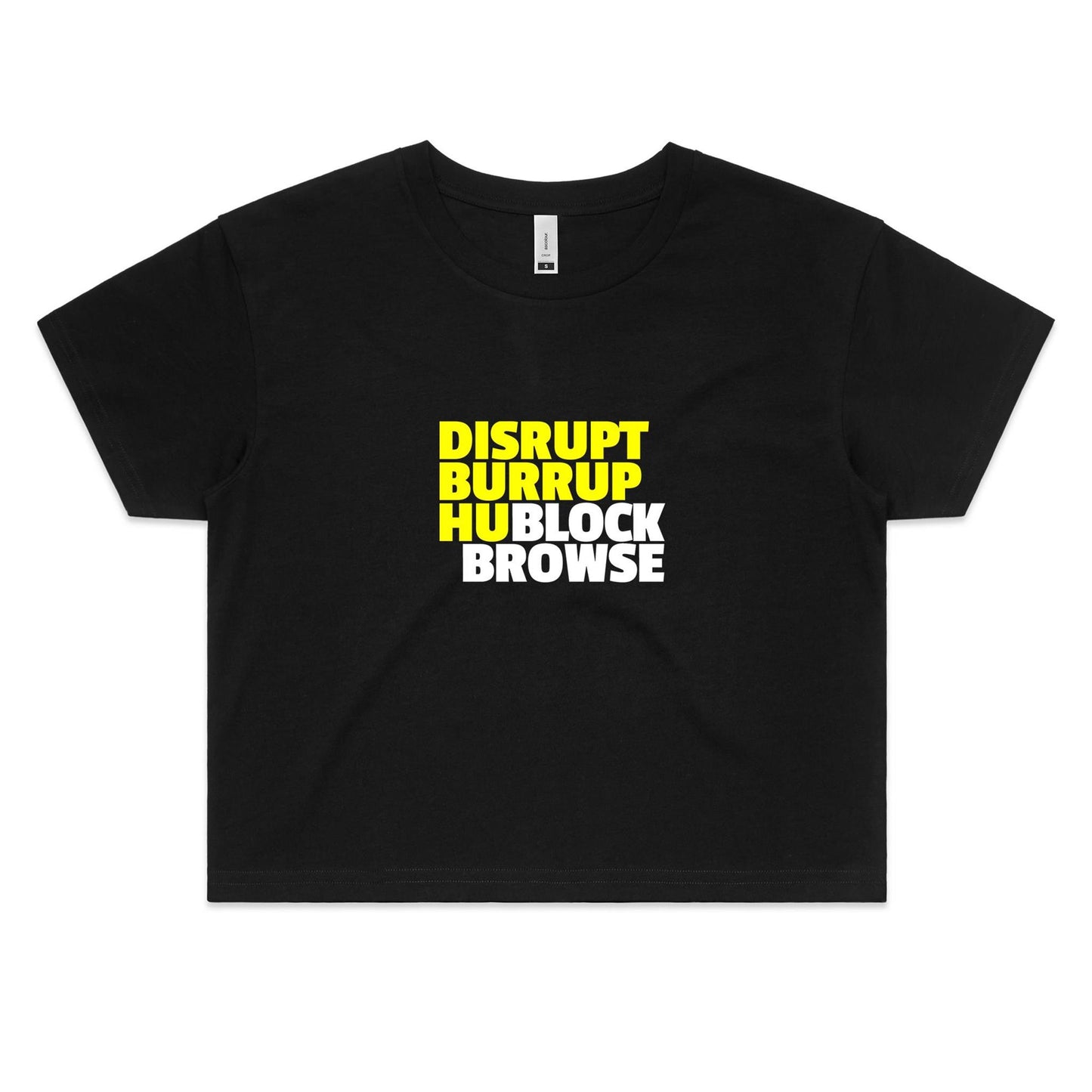 DBH Block Browse crop tee